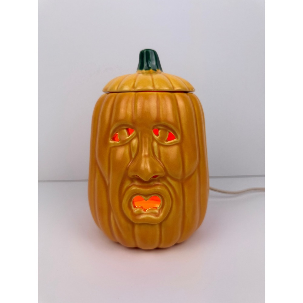 Vintage Haeger Gardenhouse USA Pumpkin Jack O Lantern Light Halloween WORKS RARE